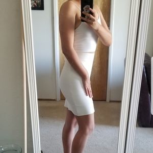 BCBGMaxAzria white bandage skirt